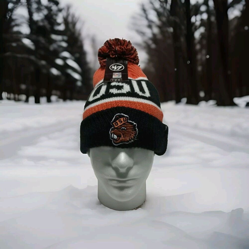 Oregon State Beavers Knit Cuffed Pom Beanie 47’ Adult Unisex NEW